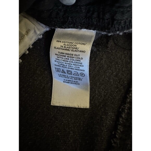 Made and Loved LOFT Jeans Women Black Curvy Straight Crop Size 2/26 High Rise - Picture 9 of 13